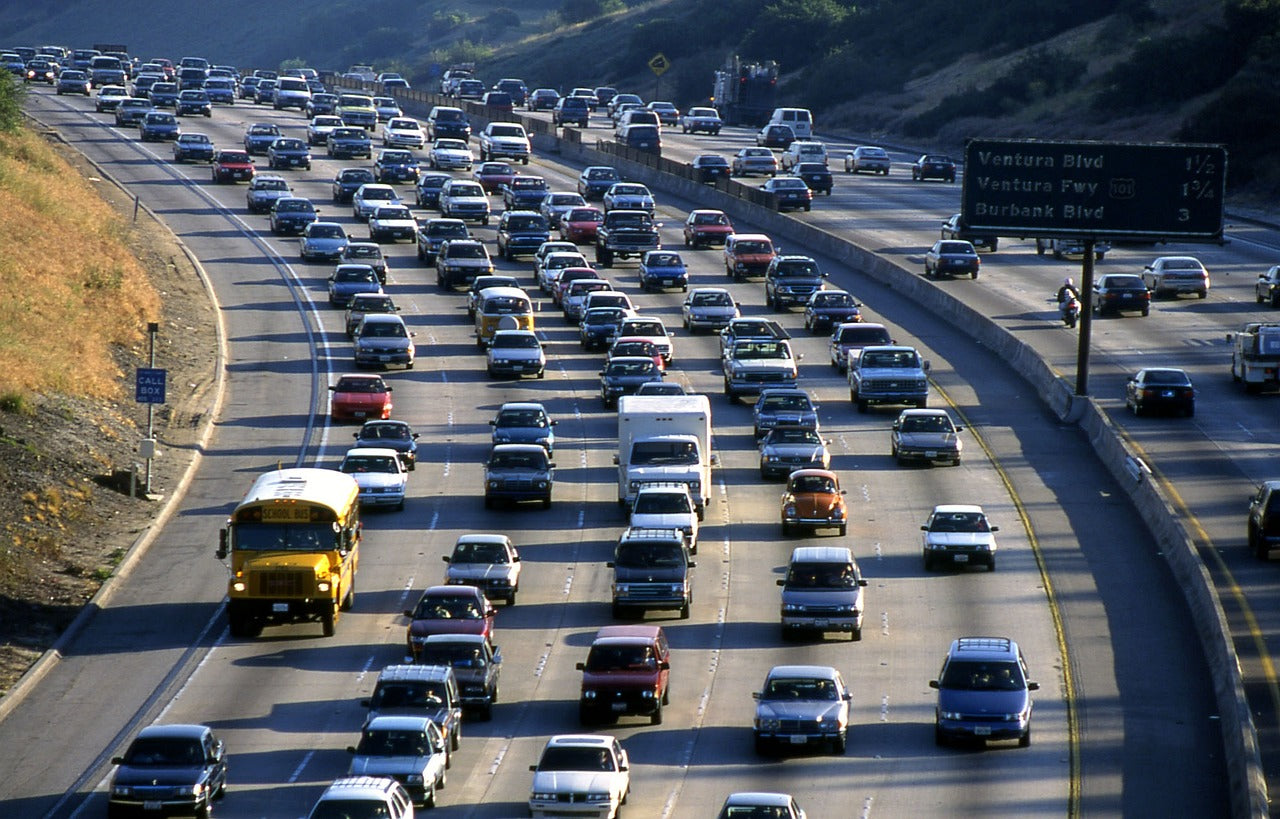 Traffic on Los Angeles highway